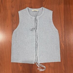 Abercrombie & Fitch Tie Front Sleeveless Knit Vest size Medium